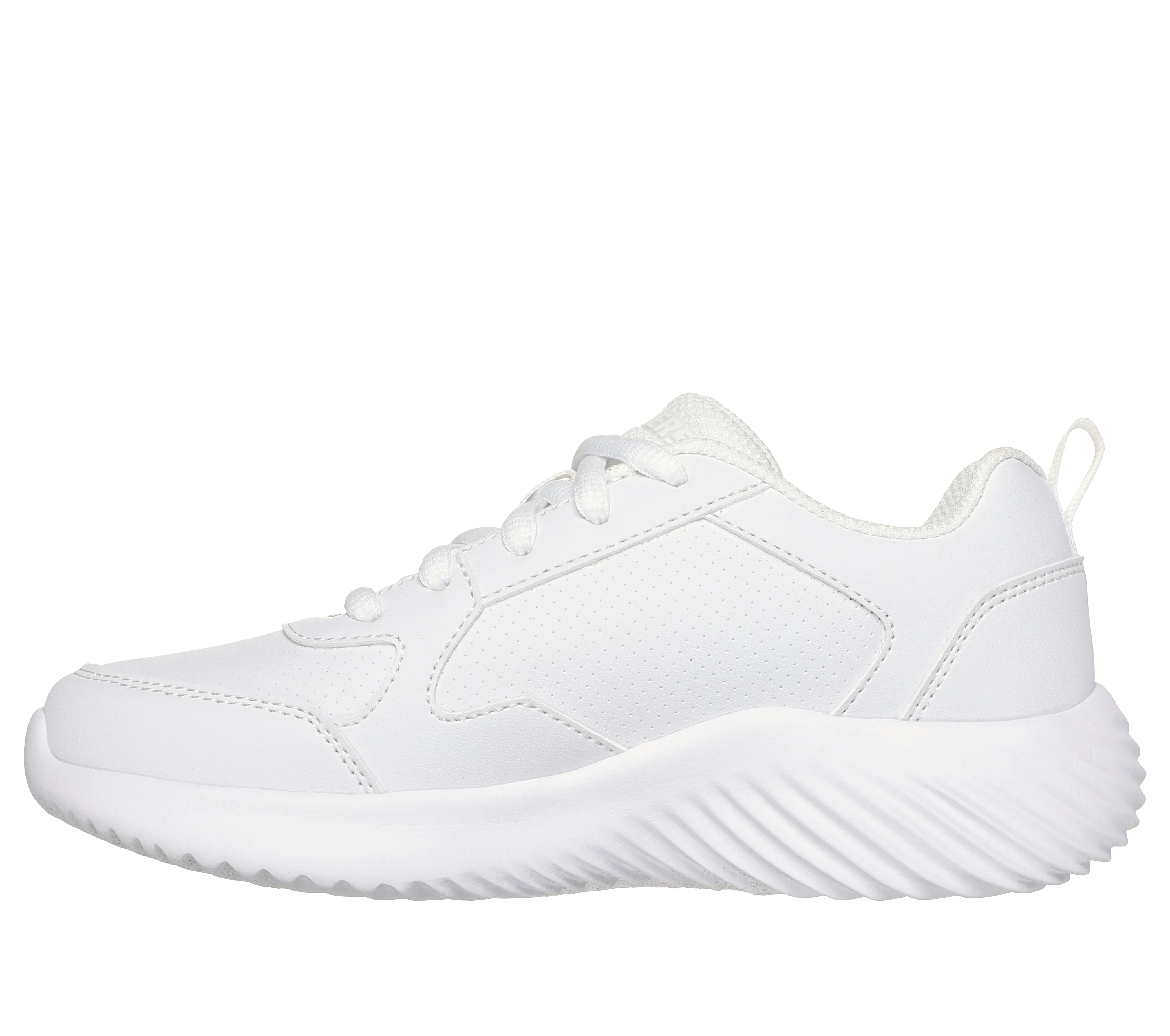 Skechers Bounder Study Squad White Lace Up Trainer