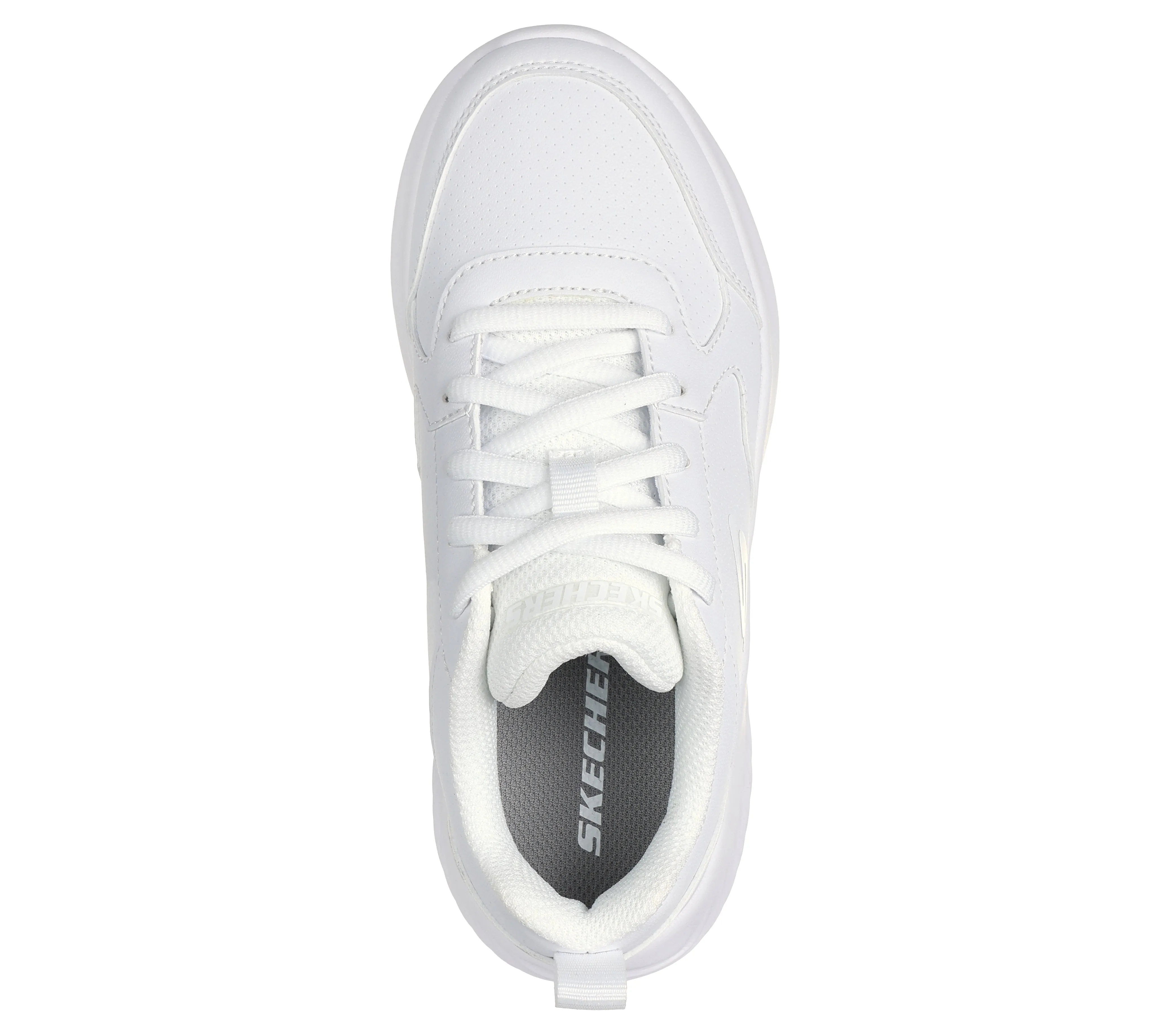 Skechers Bounder Study Squad White Lace Up Trainer