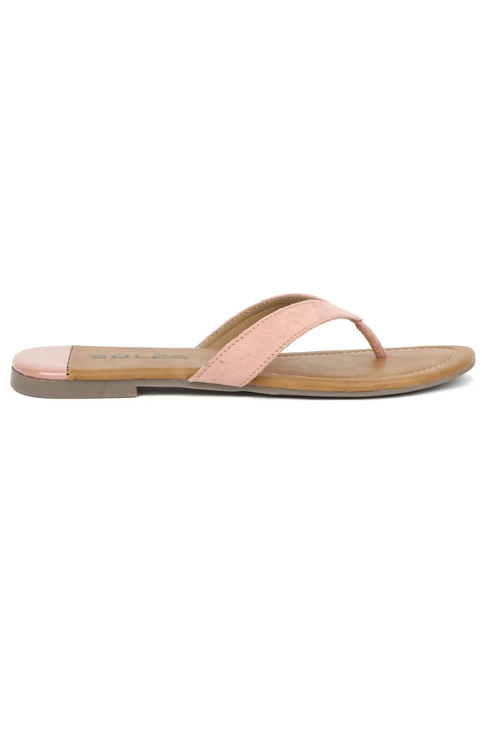 SOLES Pretty Pink Flat Sandals - Luxurious Elegance