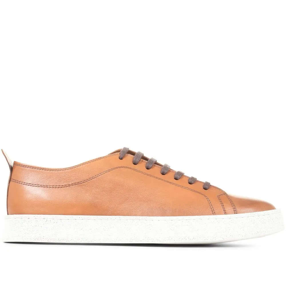 Southfields Lace-Up Leather Trainers - SOUTHFIELDS / 322 072