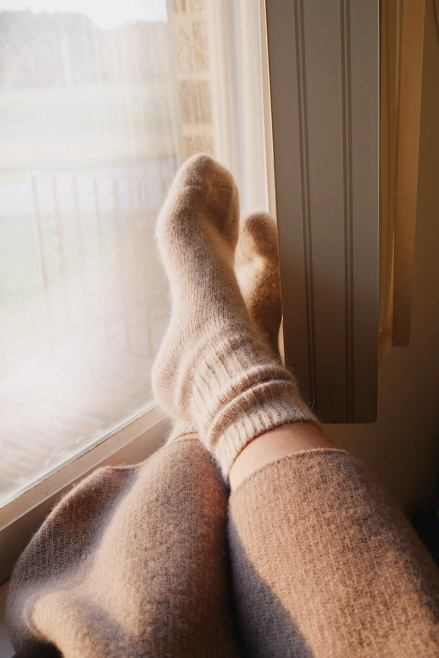 Super Soft Wool Socks - Beige