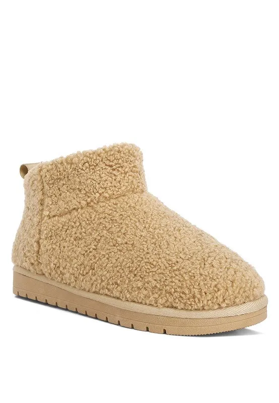 Teddy Fleece Fluffy Boots // Black or Natural