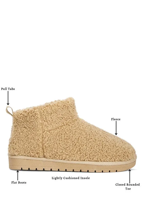 Teddy Fleece Fluffy Boots // Black or Natural