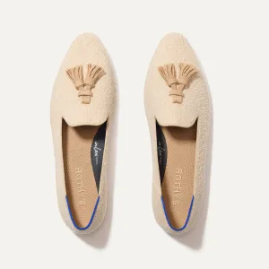 The Almond Tassel Loafer - Toasty Bouclé