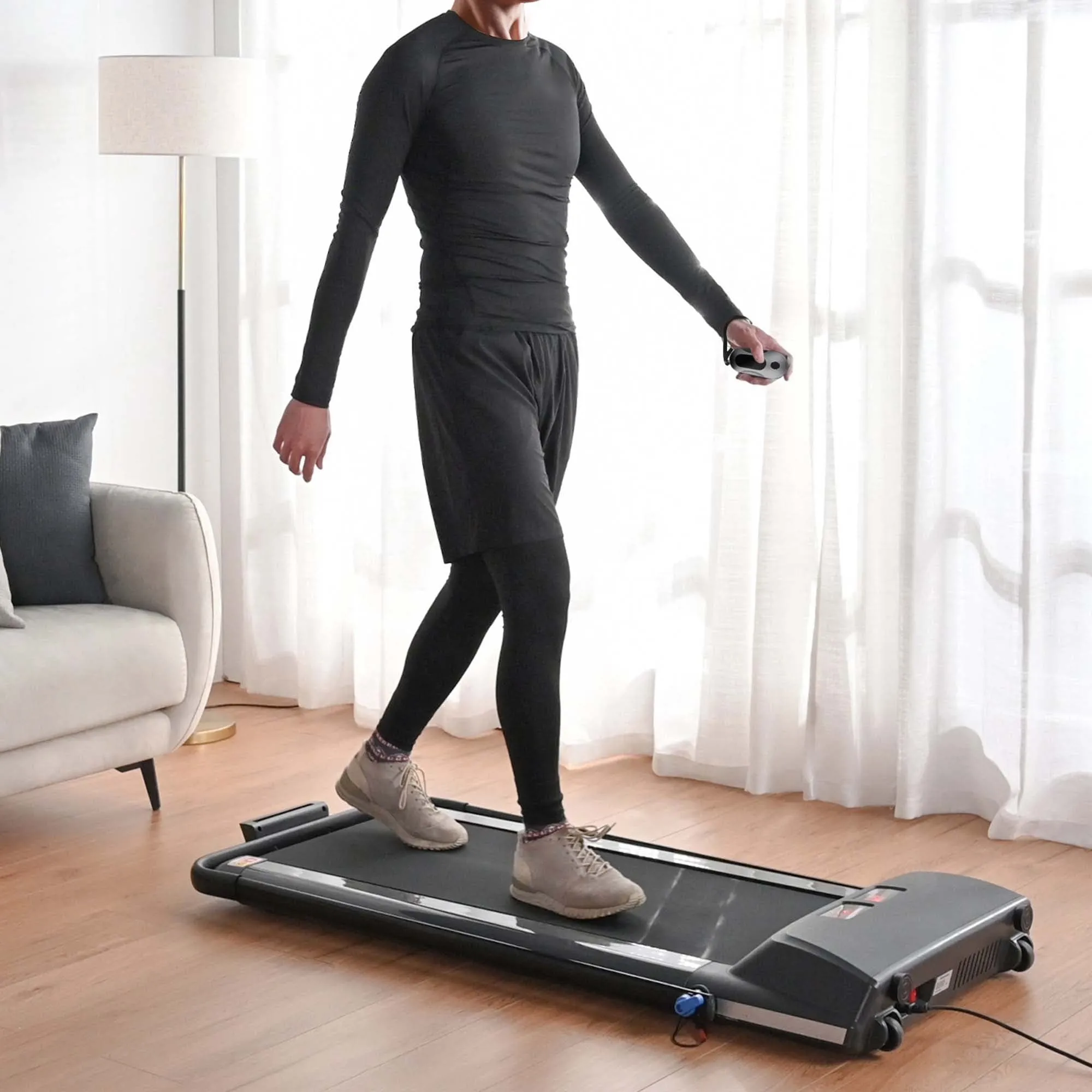 TheLAShop Ultra-thin Folding Treadmill with Remote Running Machine