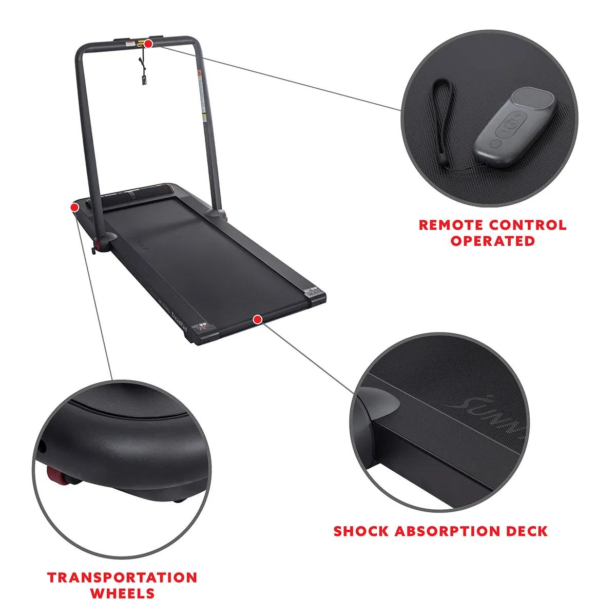 Treadpad® Flat Folding Treadmill with Premium Sound System