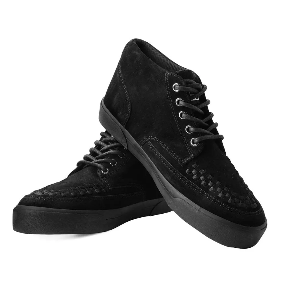 TUK Black Suede 5-Eye Creeper Sneaker A3153