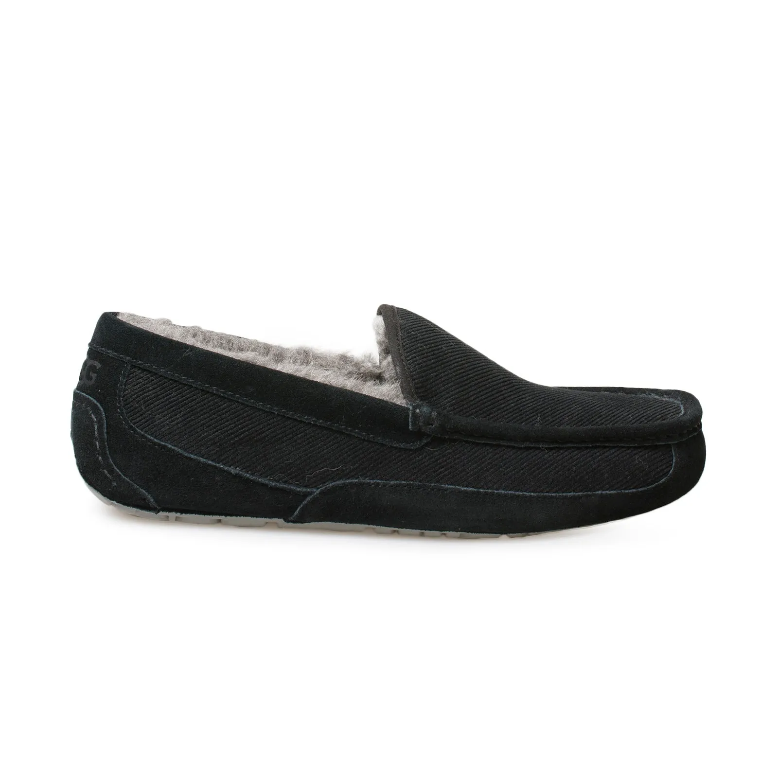 UGG Ascot Corduroy Black Shoes - Men's