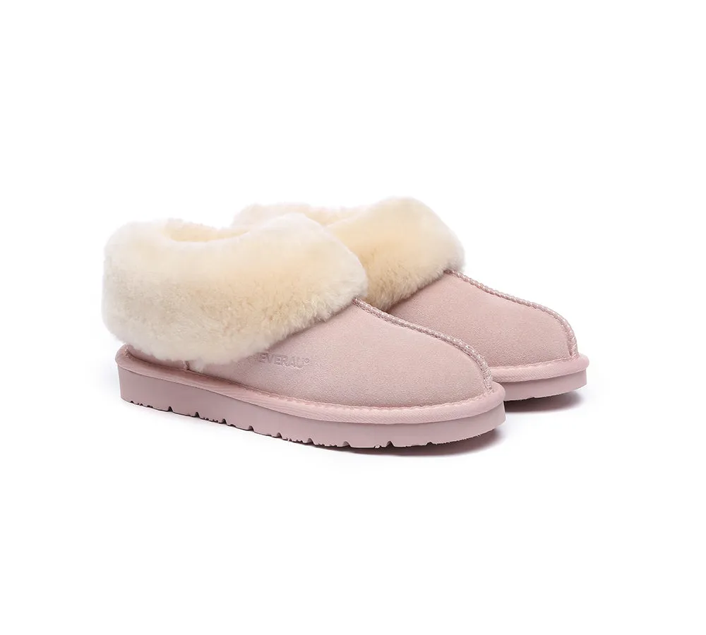 UGG Sheepskin Wool Suede Ankle Slippers Homey