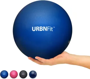 URBNFit Mini Pilates Ball - Small Exercise Ball for Yoga, Pilates, Barre, Physical Therapy, Stretching and Core Fitness - Includes Mini Stability Ball Workout Guide