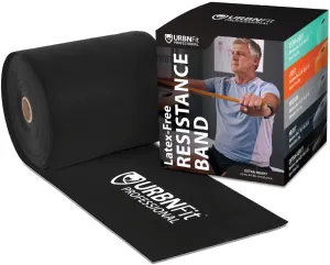 URBNFit Professional Resistance Bands - 25 Yards (75ft) Latex-Free Elastic Exercise Fitness Band Roll - No Scent, No Powder - Perfect for Physical Therapy & Rehab, Yoga, Pilates