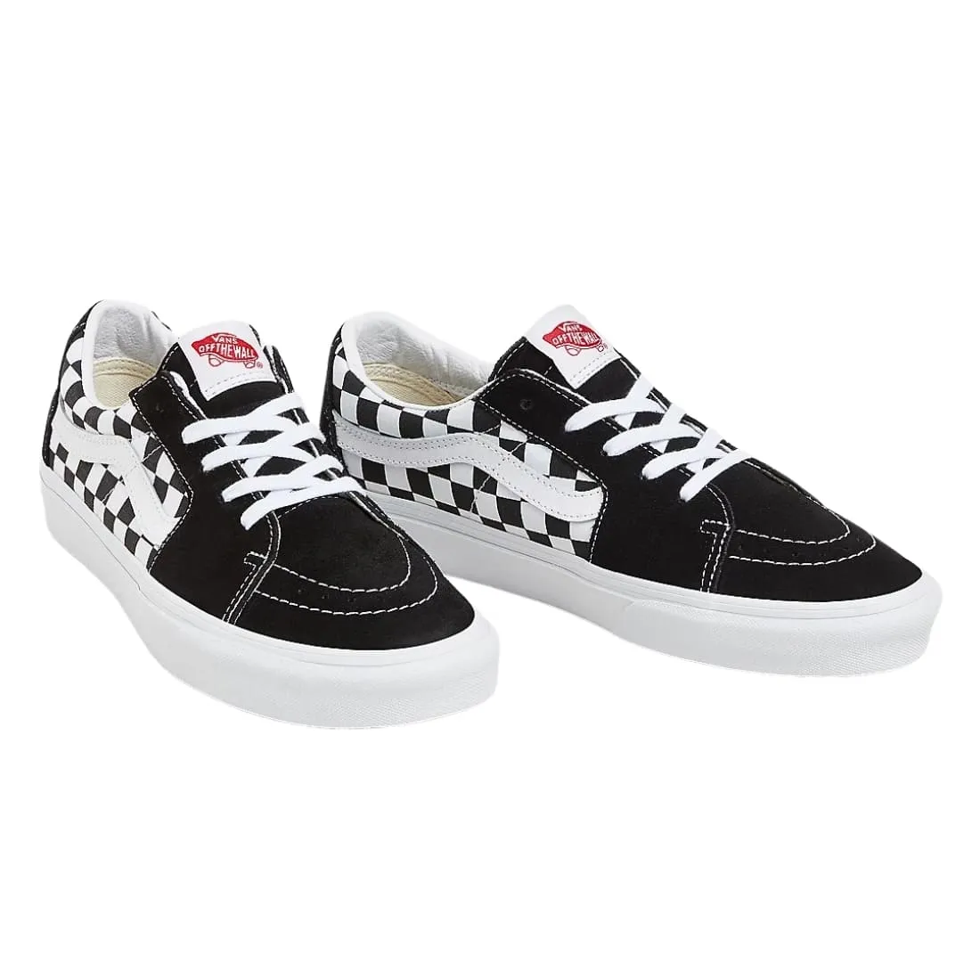 Vans Sk8-Low Checkerboard Shoes - Black Checkerboard