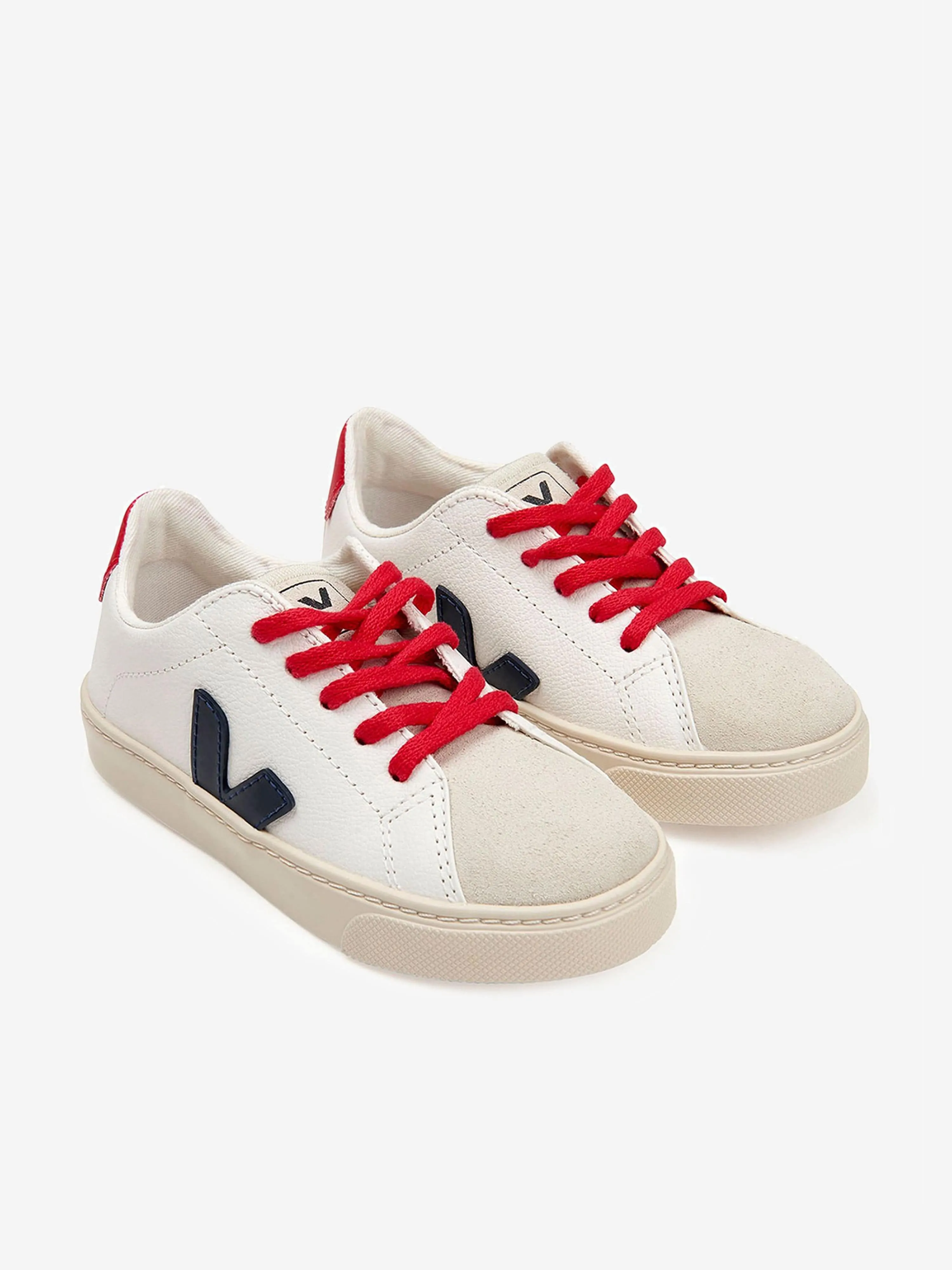 Veja Kids Leather Lace Up Trainers