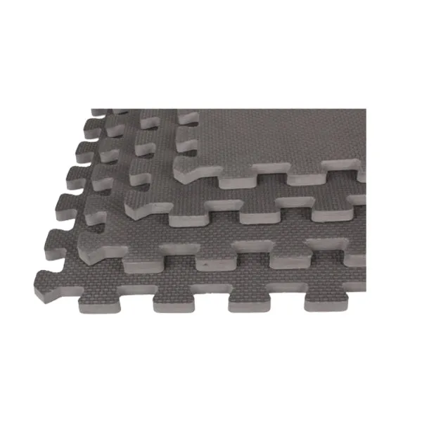 Versatile Puzzle Mats Interlock Black 4 Pieces