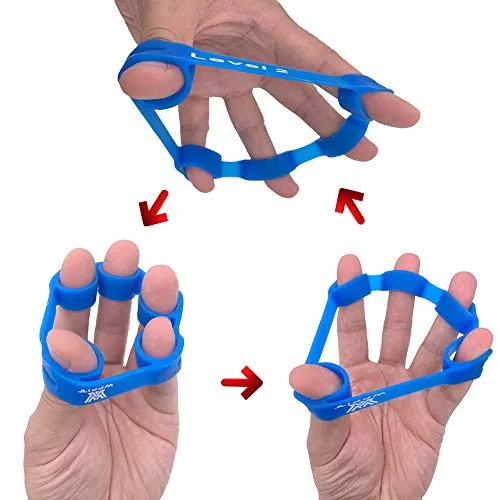 WFFIT Finger Exercise Finger Grip Finger Stretcher， Resistance Bands Hand Extensor Exerciser Elastic，Finger Grip Trainer for Relieve Joint Pain, Rehabilitation,Relaxation Grips Workout