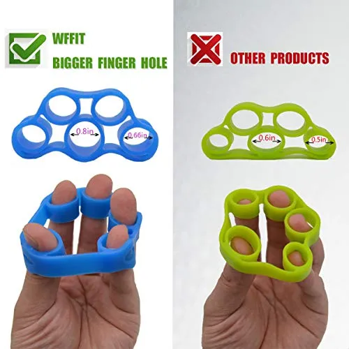 WFFIT Finger Exercise Finger Grip Finger Stretcher， Resistance Bands Hand Extensor Exerciser Elastic，Finger Grip Trainer for Relieve Joint Pain, Rehabilitation,Relaxation Grips Workout