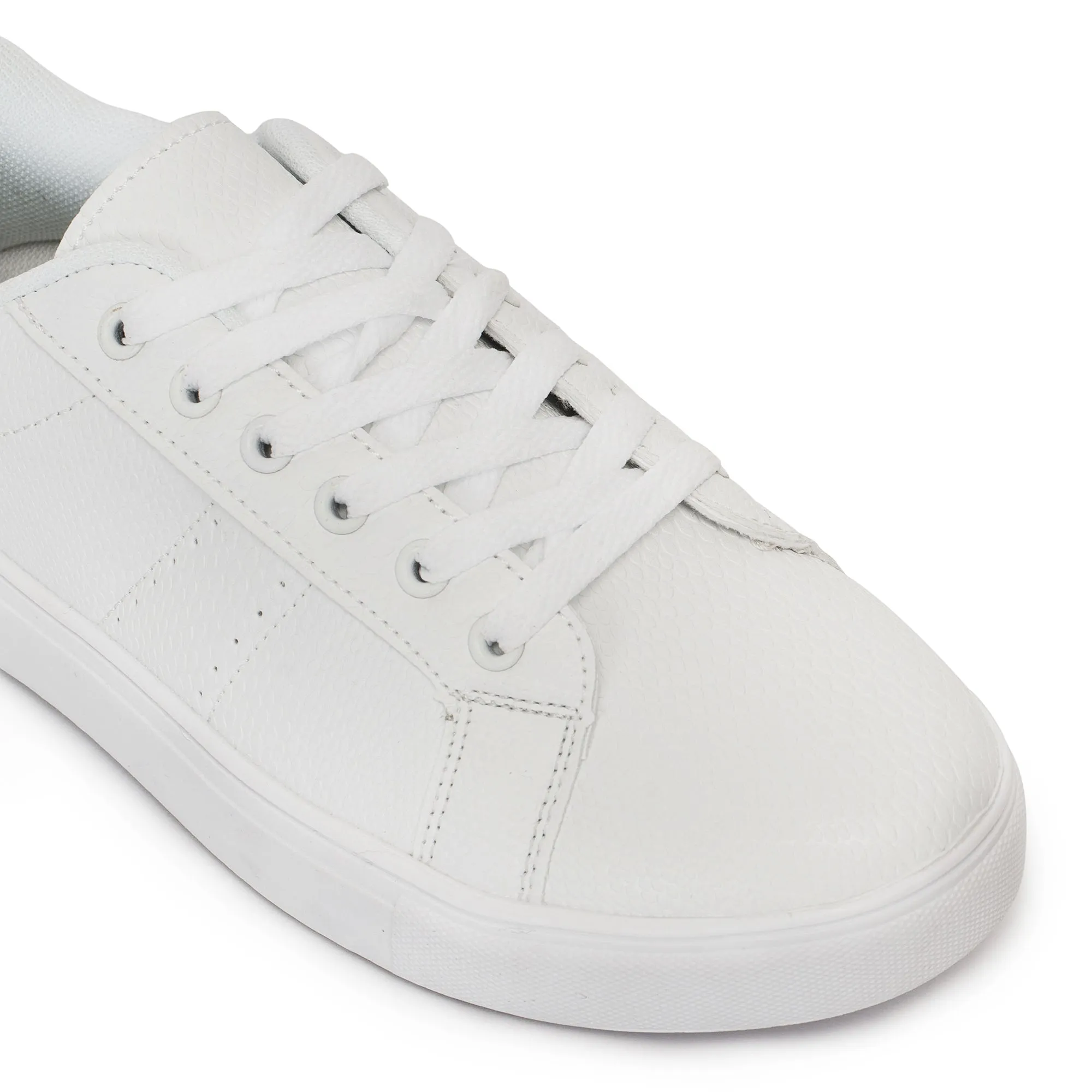 White Lace Up Trainers