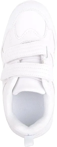 White Strap On School Shoe