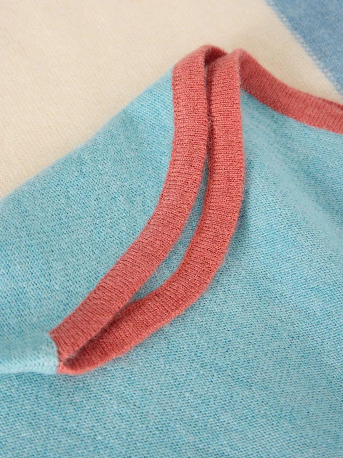 White Stuff Emma Colour-Block Jumper Blue MLT