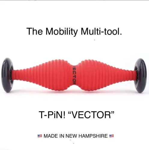 WODFitters TPin Body Roller - Patented Design for Exercise, Deep Tissue Muscle Massage, Recovery, Physical Therapy, Trigger Point Release - More effective than foam roller / muscle stick - Made in USA