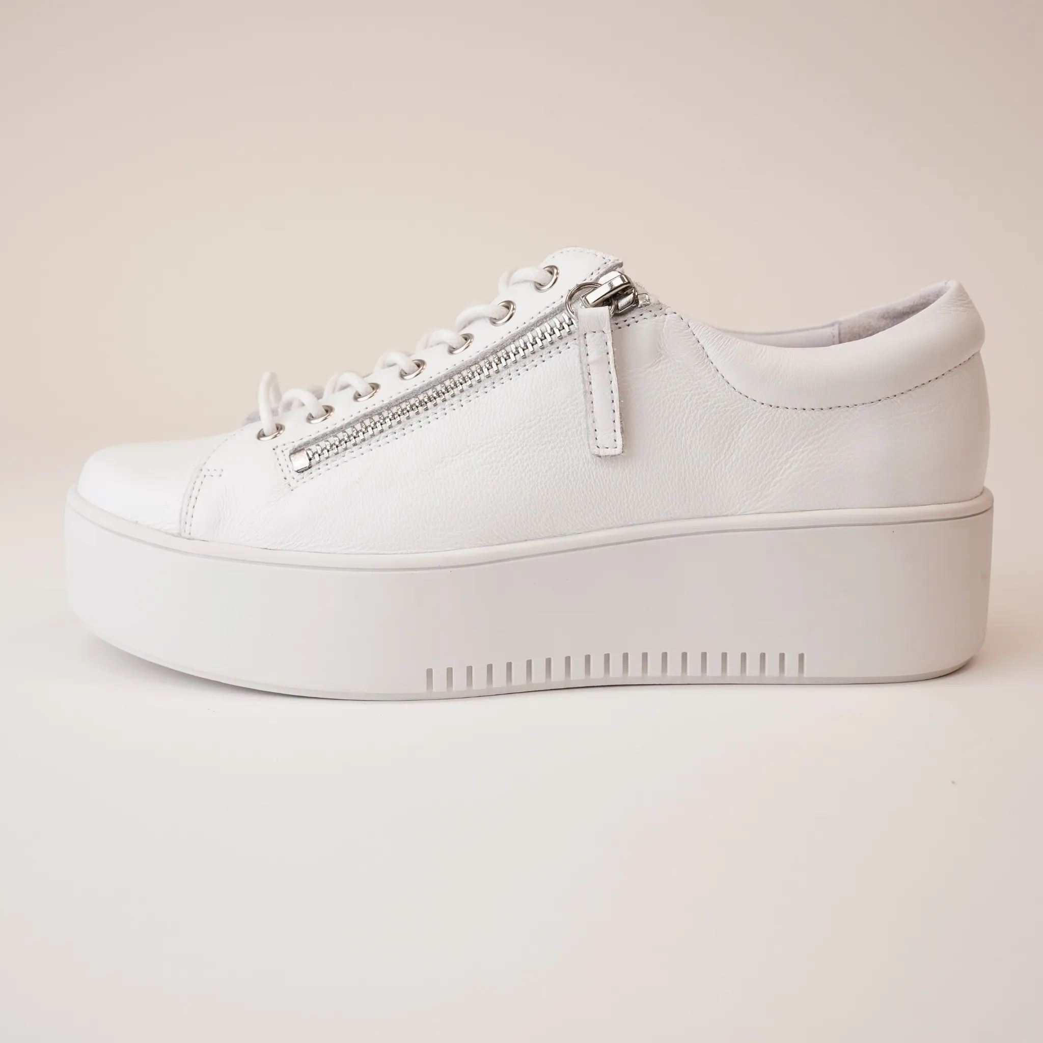 Wolfie White Leather Sneakers