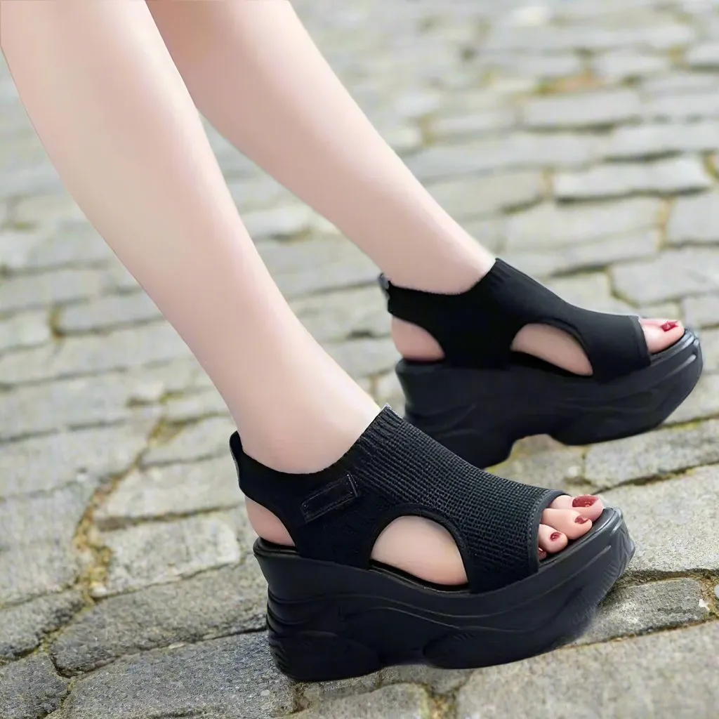 Women Wedge Heel Thick Soled Shoes W008