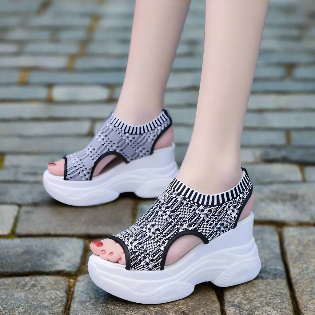 Women Wedge Heel Thick Soled Shoes W008