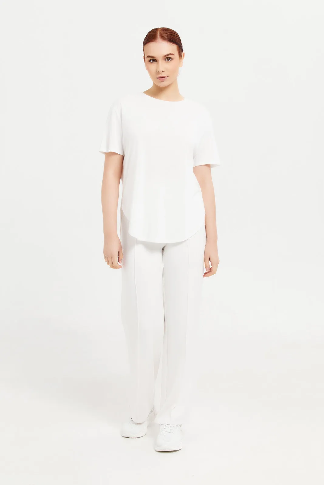 Women White Boxy T-Shirt