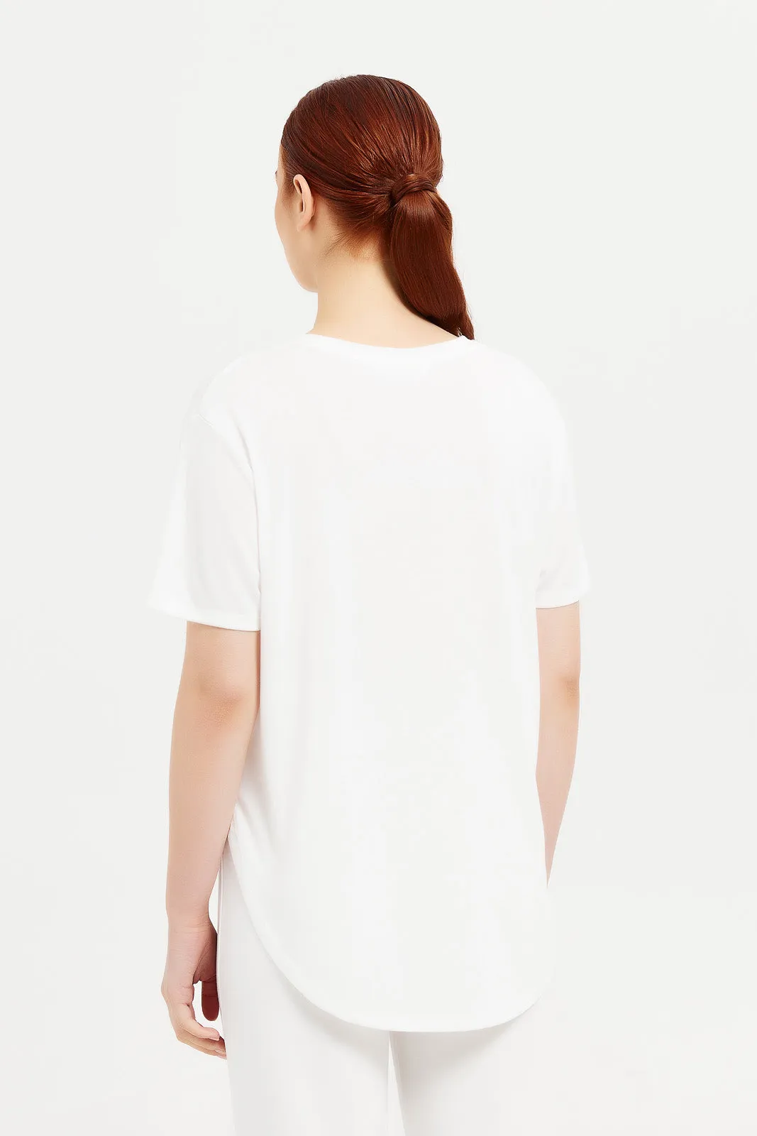 Women White Boxy T-Shirt