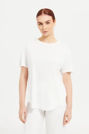 Women White Boxy T-Shirt