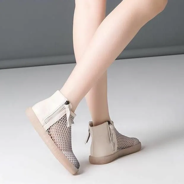 Women's Ankle Short Boot Round Toe Shoes 998