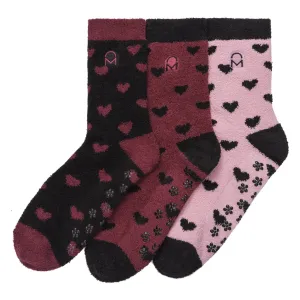 Women's Soft Anti-Skid Micro-Plush Winter Crew Socks - Set C7