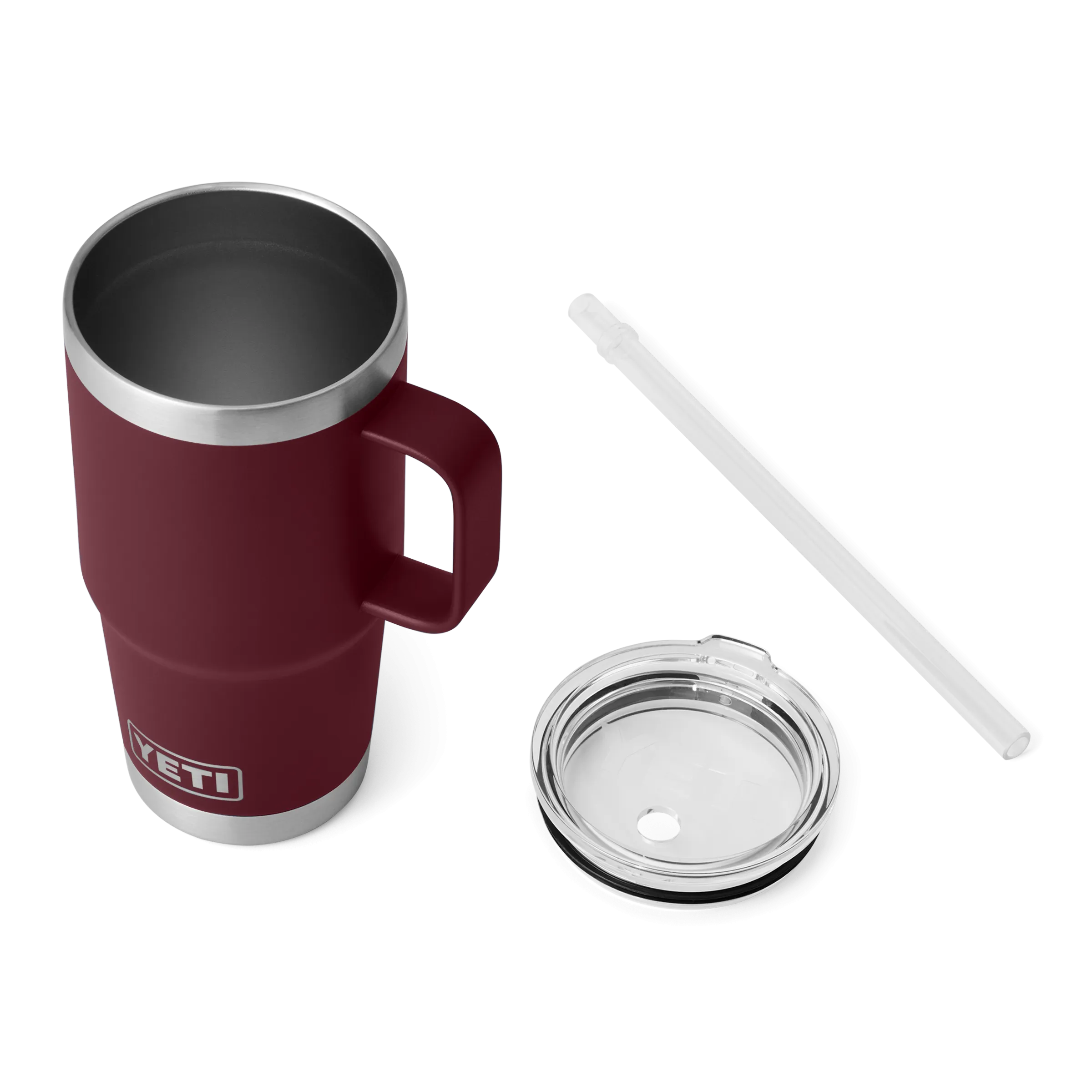 Yeti Rambler 25oz Mug With Straw Lid - Wild Vine Red